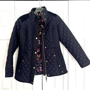 EUC Joules Newdale Quilted Coat US 6 Marine Navy
